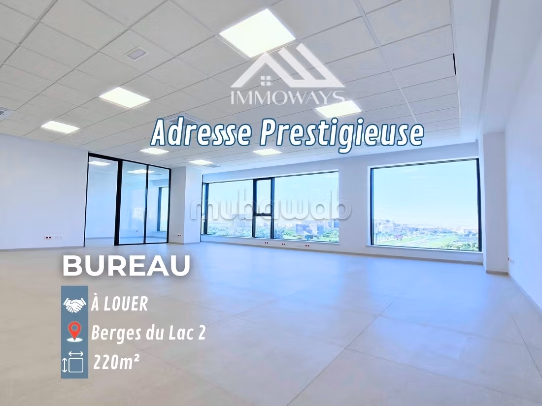 Bureau 220m² cadre prestigieux Lac 2