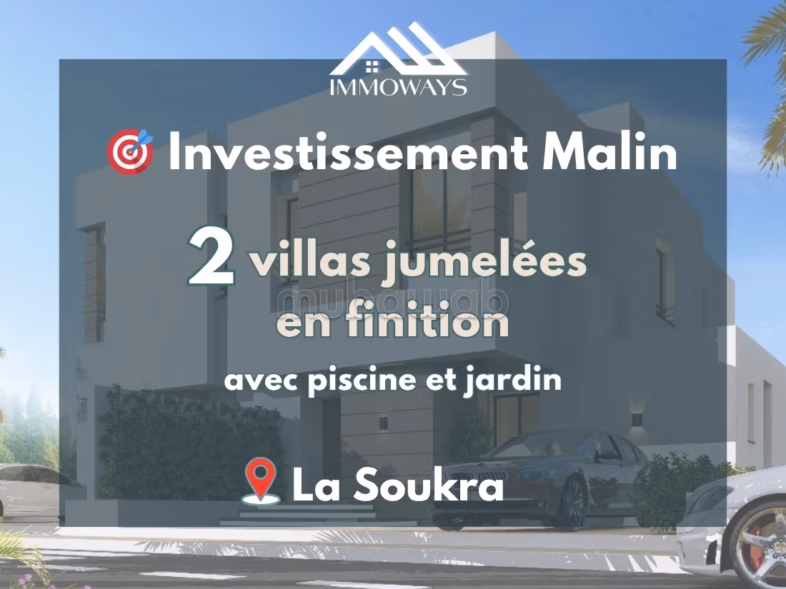 Deux villas jumelées neuves avec piscine La Soukra